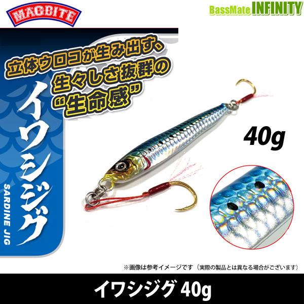 ●ハリミツ マグバイト　イワシジグ 40g MBJ05 【メール便配送可】 【まとめ送料割】