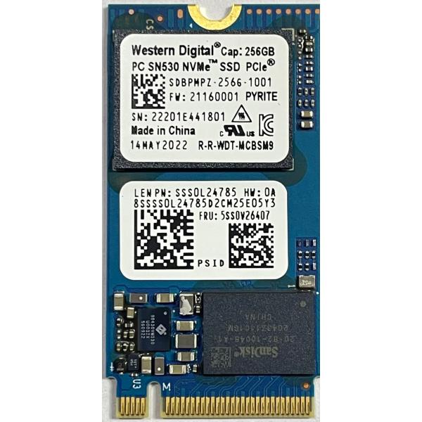 中古 Western Digital SN530 256GB NVMe SSD 2242サイズ M....
