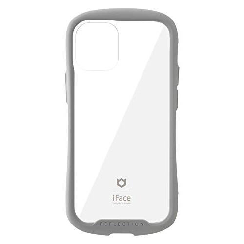 iFace Reflection iPhone 12 mini ケース クリア 強化ガラス (グレー...