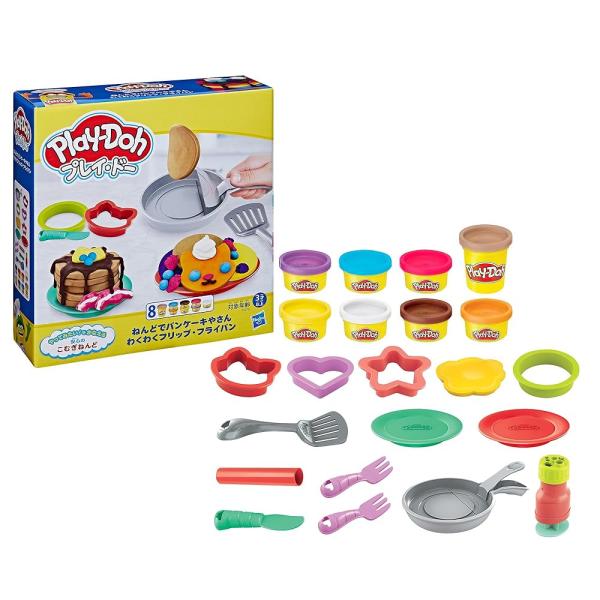 プレイ・ドーキッチンクリエーション フリップパンケーキプレイセット アクセサリー14個付き F127...
