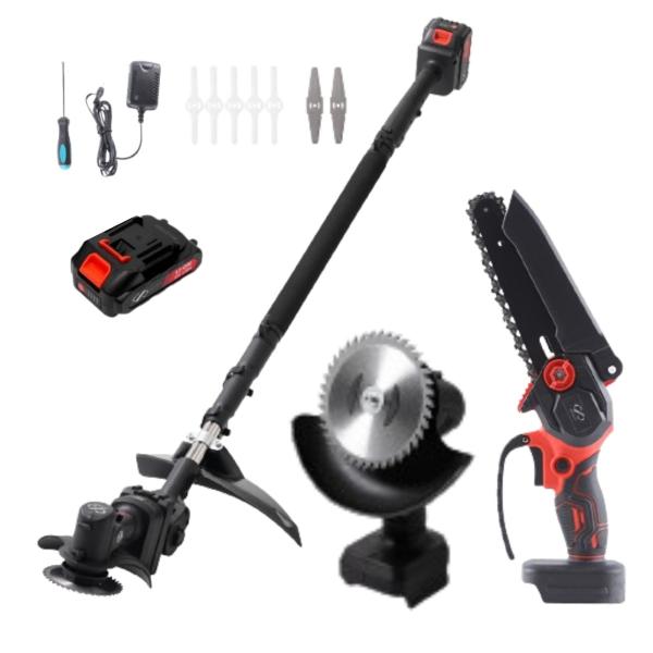 高枝 チェーンソー 草刈り機 バッテリー 互換 充電式 芝刈り機 延長ポール 剪定 コードレス