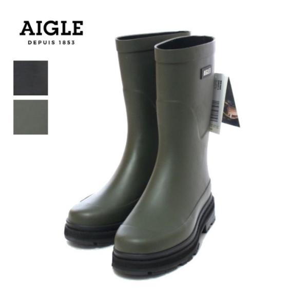 エーグル ZZFNA07 ミッドレイン ラバーブーツ レインブーツ 長靴 ショート丈 レディース A...