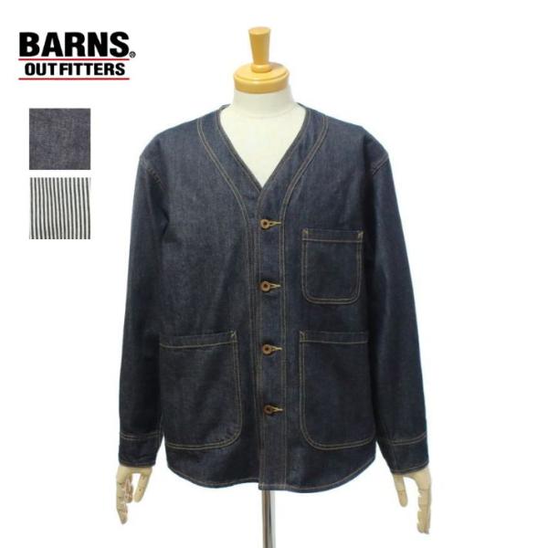 バーンズ BR-26123 ノーカラー カバーオール ジャケット メンズ BARNS OUT FIT...