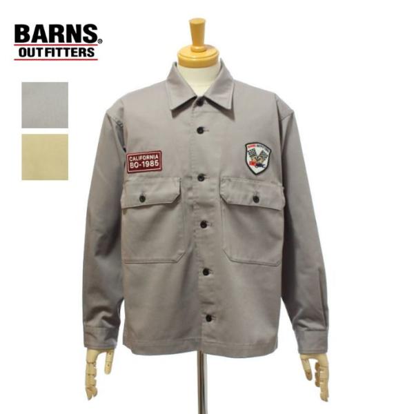 BIG MAC×バーンズ BR-26165 ワッペン付き ワークシャツ メンズ BARNS OUT ...