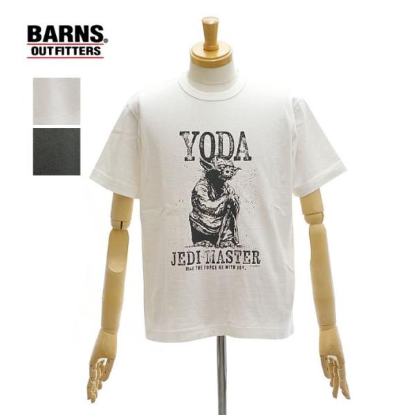 バーンズ BR-26182 スターウォーズ ヨーダ Tシャツ 吊り編み天竺 プリントTシャツ 半袖 ...