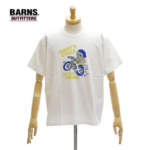 バーンズ BR-26234 JERRY'S CYCLE ヴィンテージライク Tシャツ 丸胴「Tube...