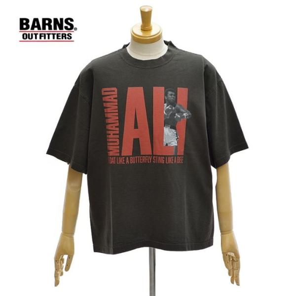 バーンズ BR-26238 モハメド・アリ　ルーミー Tシャツ 丸胴 プリントTシャツ 半袖 丸首 ...