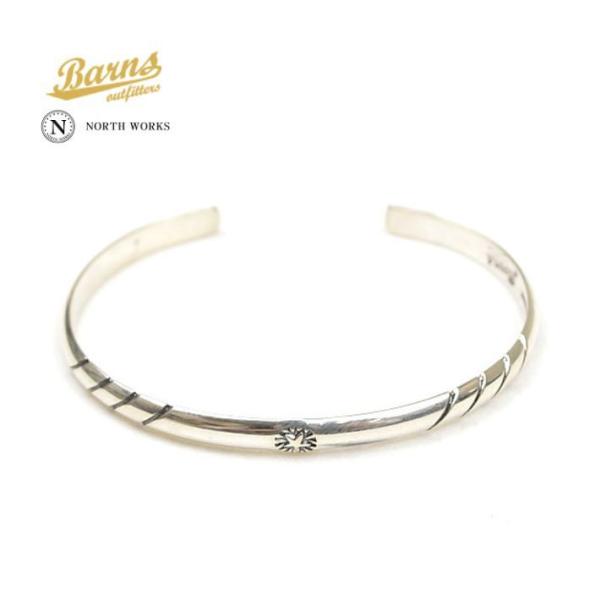 バーンズ×ノースワークス シルバーバングル ブレスレット  レディース メンズ BARNS OUT ...