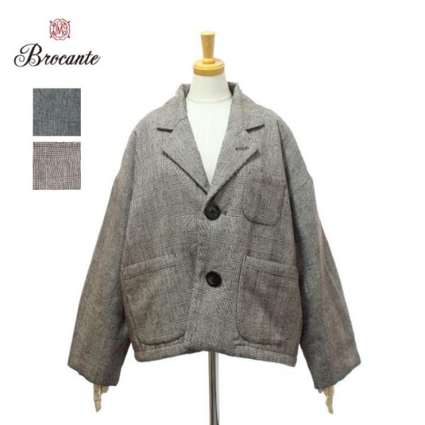 ブロカント 38-0293X  グレンチェック ポッシュロンドジャケット Brocante