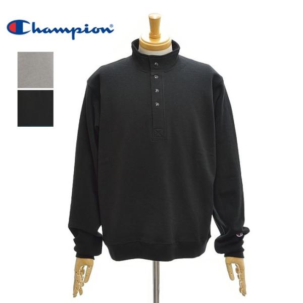 チャンピオン C5-W002 ハーフスナップ スウェットシャツ 9ozテリーフリース アメリカ製 メ...