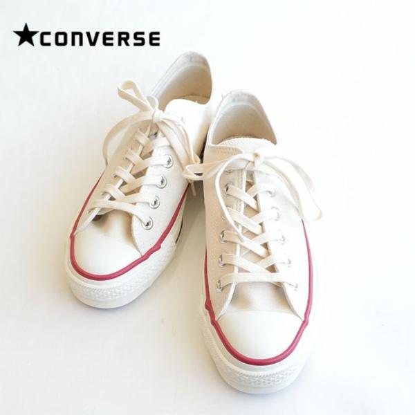 コンバース キャンバス オールスター J オックス 32167710 ナチュラルホワイト 生成り レ...