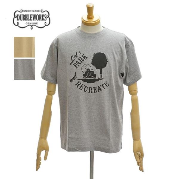 ダブルワークス 33005 「RECREATE」 19番手スラブ天竺 プリントTシャツ 半袖 クルー...