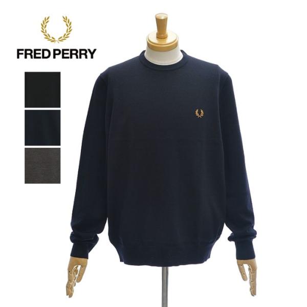 フレッドペリー K9601 クルーネック 長袖 プルオーバーニット メンズ  Classic Cre...