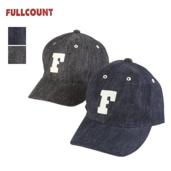 フルカウント 6843 6パネル デニム ベースボールキャップ 『F』パッチ 6PANEL DENI...