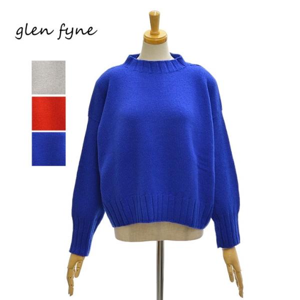 グレンファイン 18376 LAMAINE クルーネック セーター ルーズフィット Superfin...