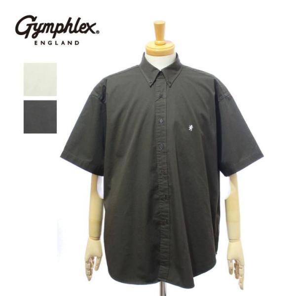 ジムフレックス GY-B0248BIT コットンツイル ボタンダウンシャツ 半袖 シャツ メンズ G...