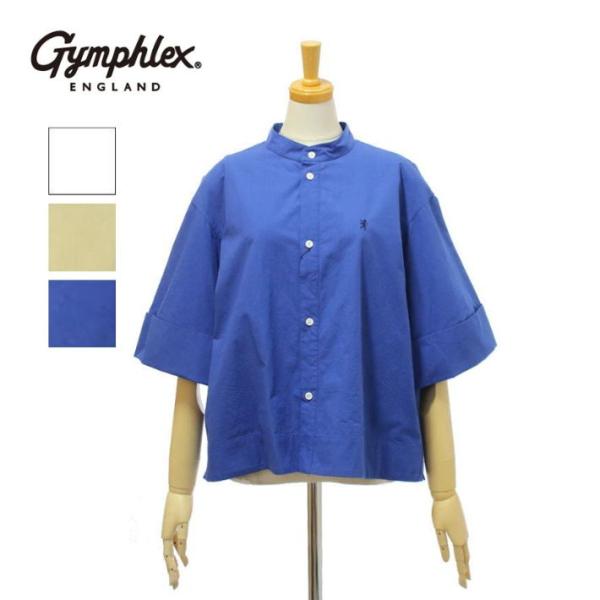 ジムフレックス GY-B0368TYO タイプライター 5分袖 スタンドカラーシャツ レディース G...