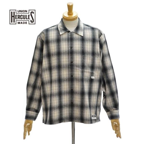 ユニオン ヘラクレス メイド  HE263S02 オープンカラー フランネルシャツ 【金子恵治 × ...