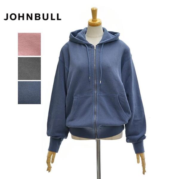 ジョンブルJL261C02 ピグメント スウェット ZIPフーディ パーカー レディース Johnb...