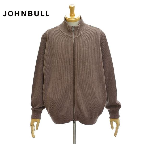 ジョンブル JM243N08 オーバーダイ フルジップアップ ドライバーズニット メンズ Johnb...