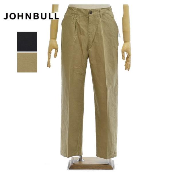 ジョンブル JM251P10 コットンリネン ワンタック イージーパンツ メンズ Johnbull