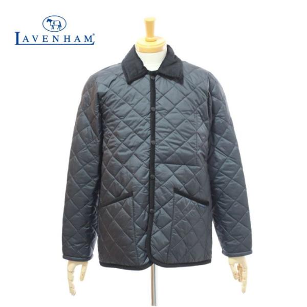 ラベンハム レイドン SLJ1053 ブラック キルティングジャケット 襟コーデュロイ RAYDON...