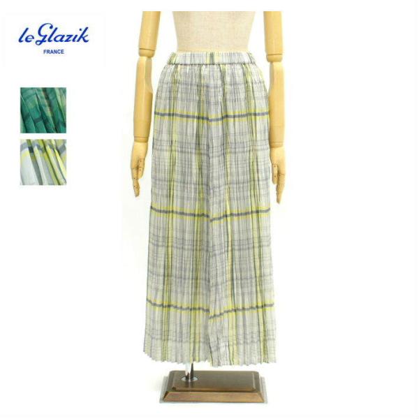 ル グラジック JL-5094CEL ローンチェック プリーツスカート レディース Le glazi...