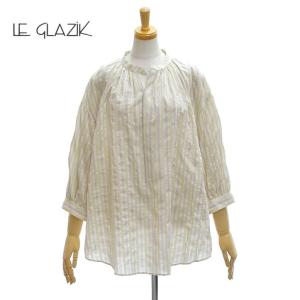 レディース　LE GLAZIK  ル グラジック　コットン ラッフルシャツ　LG-B0333OTD レディース LE GLAZIK ル グラジック コットン ラッフルシャツ
