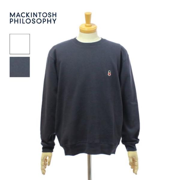 マッキントッシュ フィロソフィー バッキンガムベア 10oz 裏パイル クルーネック ワンポイント ...