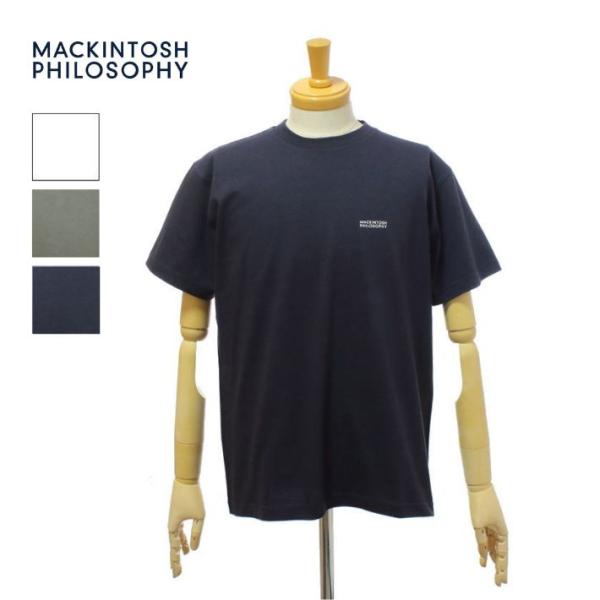 マッキントッシュ フィロソフィー 5.6oz クルーネック ロゴTシャツ メンズ H1P78-738...