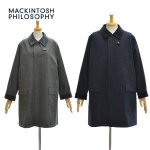 美品◎マッキントッシュフィロソフィー・ノーカラーキルティングロングコート WEB限＆一部店舗限定定】ノーカラーキルティングロングコート