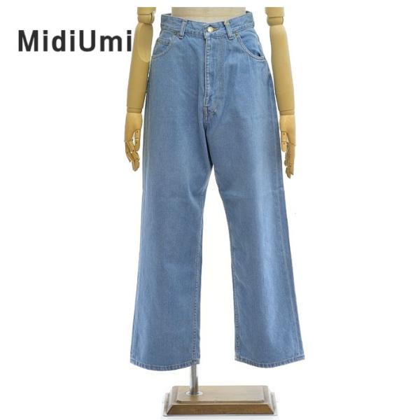ミディウミ ストレート デニムパンツ ハイウエスト ジーンズ 1-760070 レディース Midi...