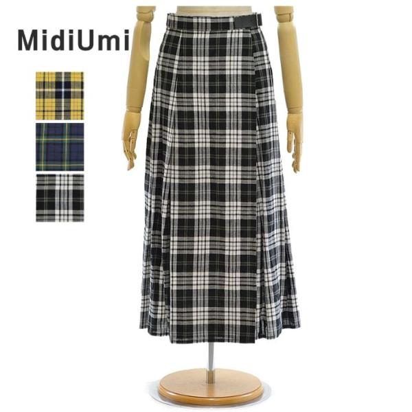 ミディウミ チェック ラップスカート タータンチェック 2-769858 レディース MidiUmi