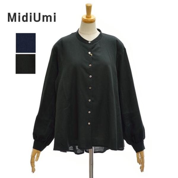 ミディウミ 4-730038  C/W バックギャザー ブラウス シャツ レディース MidiUmi...