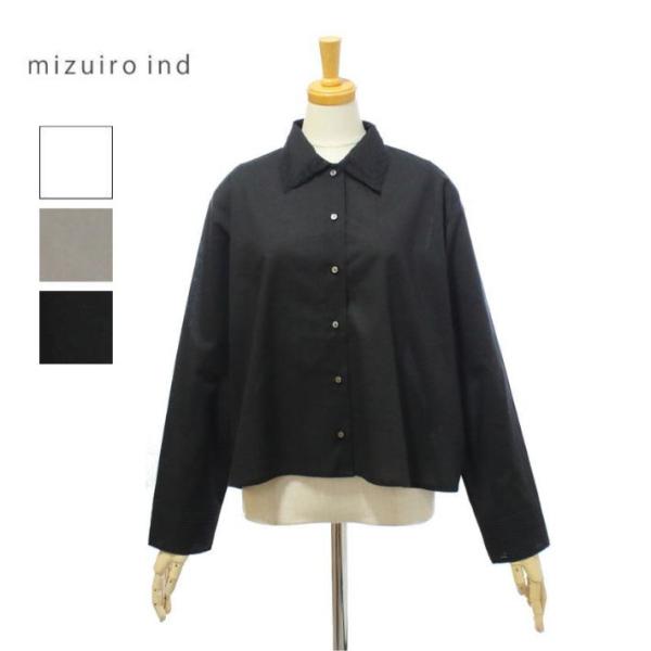 ミズイロインド ピンタックカラーシャツ 1-230126 レディース mizuiro ind [メー...