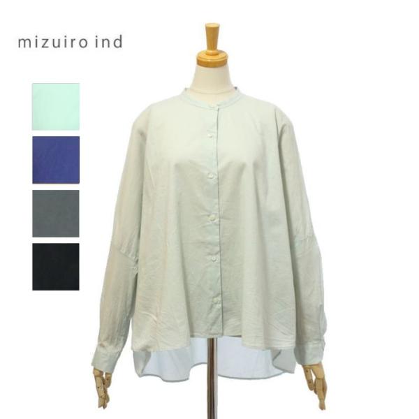 ミズイロインド バックギャザー 長袖 ワイドシャツ 1-238975 レディース mizuiro i...