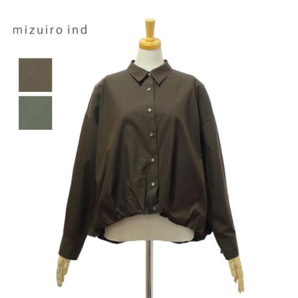 ミズイロインド 3-230132 ロングスリーブ バルーンシャツ レディース mizuiro ind...
