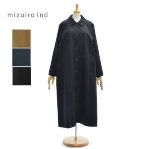 mizuiro-indミズイロインド ドレープ ロングダウンコート 黒 mizuiro ind｜ドレープ ライト ロング ダウン コート 3-270064-ms