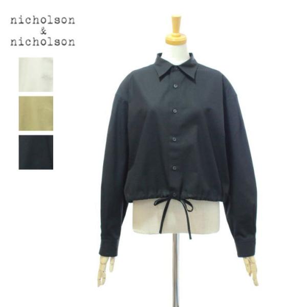 ニコルソンアンドニコルソン ワイドシルエット ショートレングス 長袖シャツ nicholson&amp;ni...