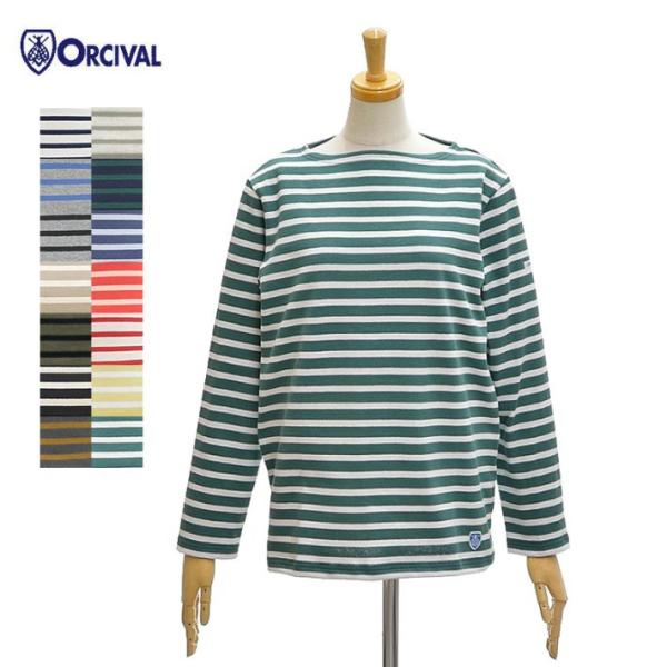 オーチバル・オーシバル B211 border コットンロード レギュラーストライプ ボートネック ...