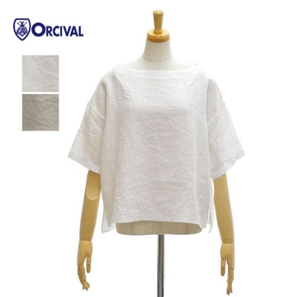 オーチバル・オーシバル OR-B0388YLM ボートネック リネンプルオーバー ブラウス レディー...