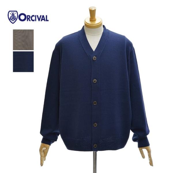 オーチバル・オーシバル OR-D0104FMW メリノウール Vネック 長袖 ニットカーディガン メ...
