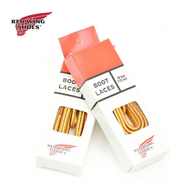 レッドウィング 97150 タスランレース 靴紐 トラ紐 シューレース 48インチ タン×ゴールド ...