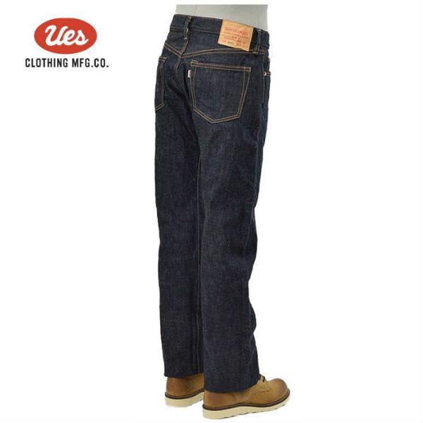 ウエス 400S ジーンズ スリムストレートデニム 14.9oz茶綿デニム ボタンフライ ワンウォッ...