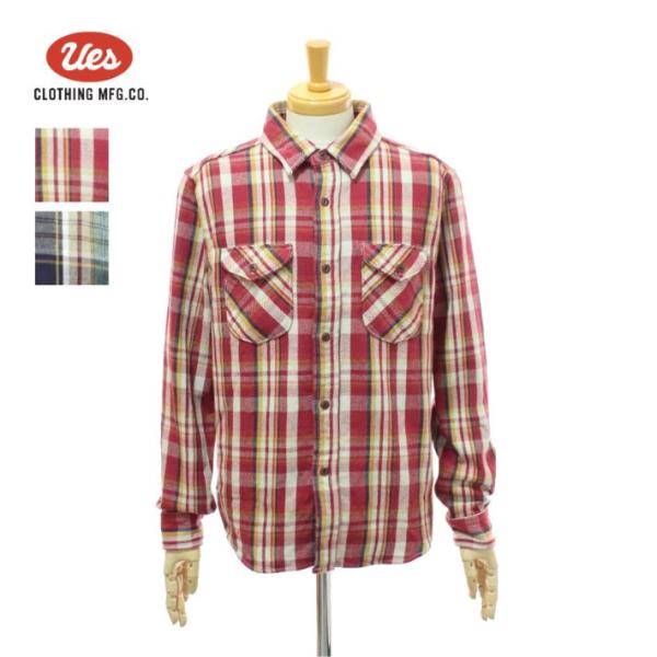 ウエス 502351 ネルシャツ ヘビーネル 先染めヘビーウェイトネルシャツ 長袖シャツ チェック柄...