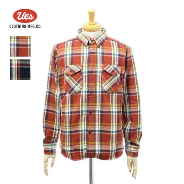 ウエス 502553 ネルシャツ ヘビーネル 先染めヘビーウェイトネルシャツ 長袖シャツ チェック柄...