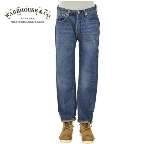 ウエアハウス Lot.1101 2ND-HAND セコハン UW(ユーズドウォッシュ 濃) ストレー...