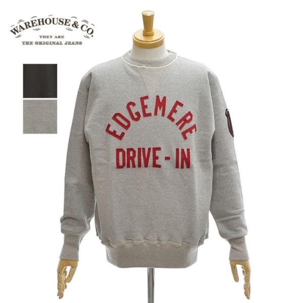 ウエアハウス Lot 401「EDGEMERE」セットイン フラットシーム クルーネック スウェット...