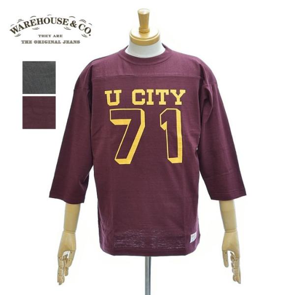 ウエアハウス Lot 4063「U CITY」7分袖フットボールTシャツ メンズ WAREHOUSE...