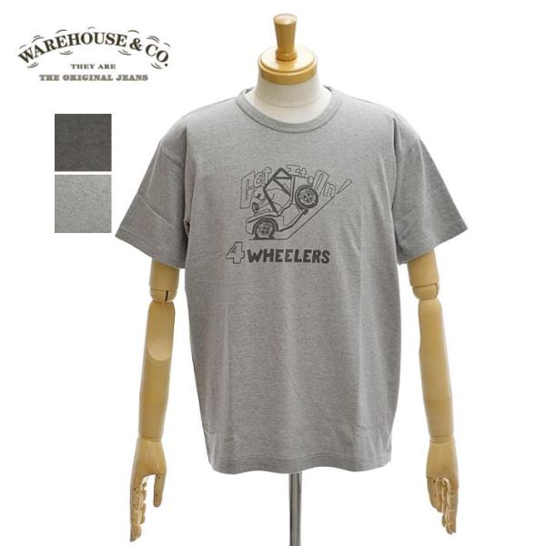 ウエアハウス Lot.4064「4WHEELERS」2ND-HAND セコハン Tシャツ クルーネッ...